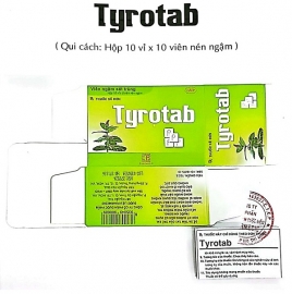 Thông báo mặt hàng TYROTAB(VB/8) kể từ lô 0350524 sẽ thay đổi mẫu nhãn theo qui định