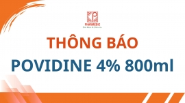 THÔNG BÁO THAY ĐỔI MẪU NHÃN POVIDINE 4% 800ML